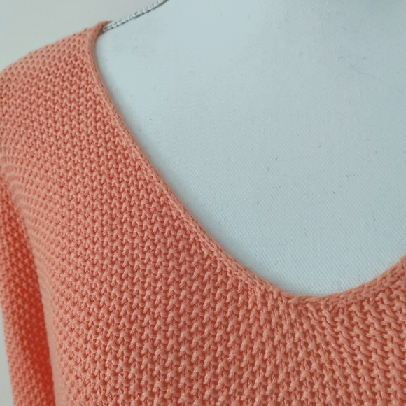 LUCKY Brand melon acrylic knit sweater size L - Picture 2 of 7